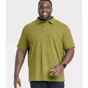 Goodfellow & Co Standard Fit Polo Olive Green Size XXL